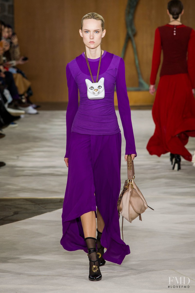 Harleth Kuusik featured in  the Loewe fashion show for Autumn/Winter 2016
