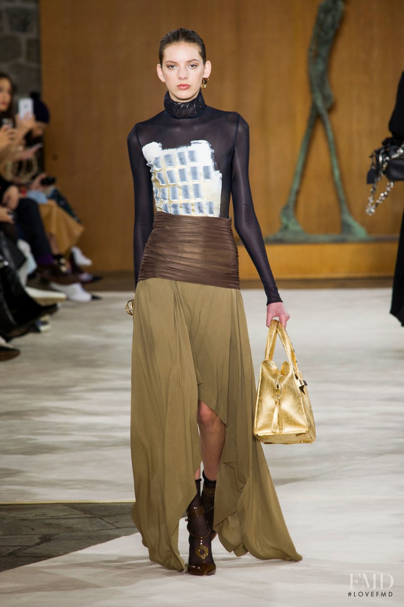 Caroline Reagan featured in  the Loewe fashion show for Autumn/Winter 2016
