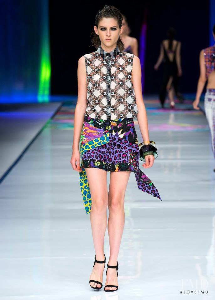 Kel Markey featured in  the Just Cavalli fashion show for Spring/Summer 2014
