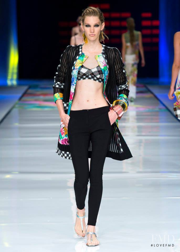 Irina Nikolaeva featured in  the Just Cavalli fashion show for Spring/Summer 2014