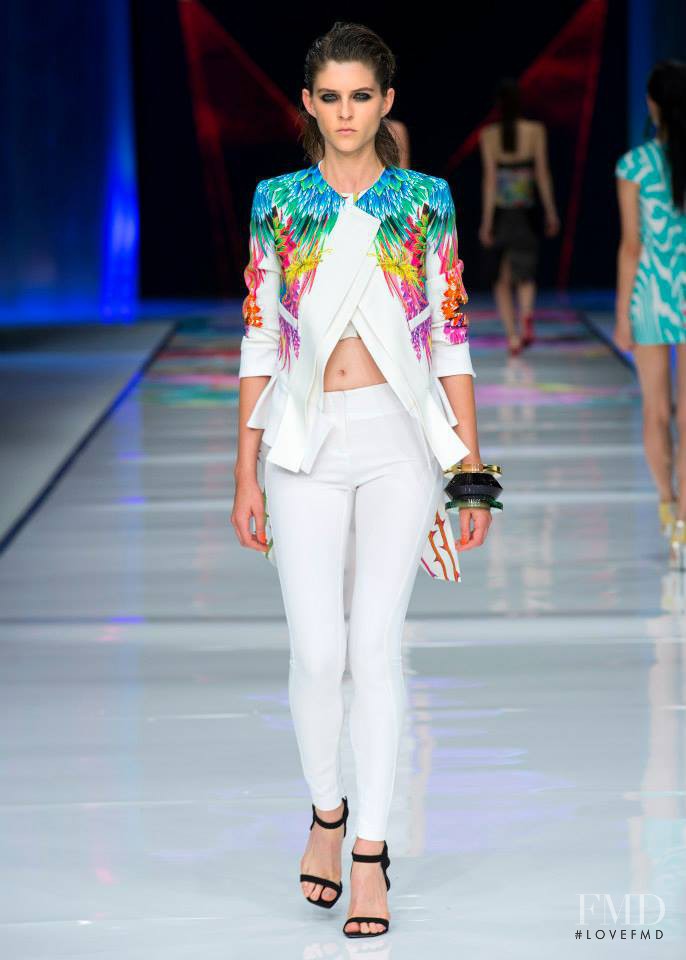Kel Markey featured in  the Just Cavalli fashion show for Spring/Summer 2014
