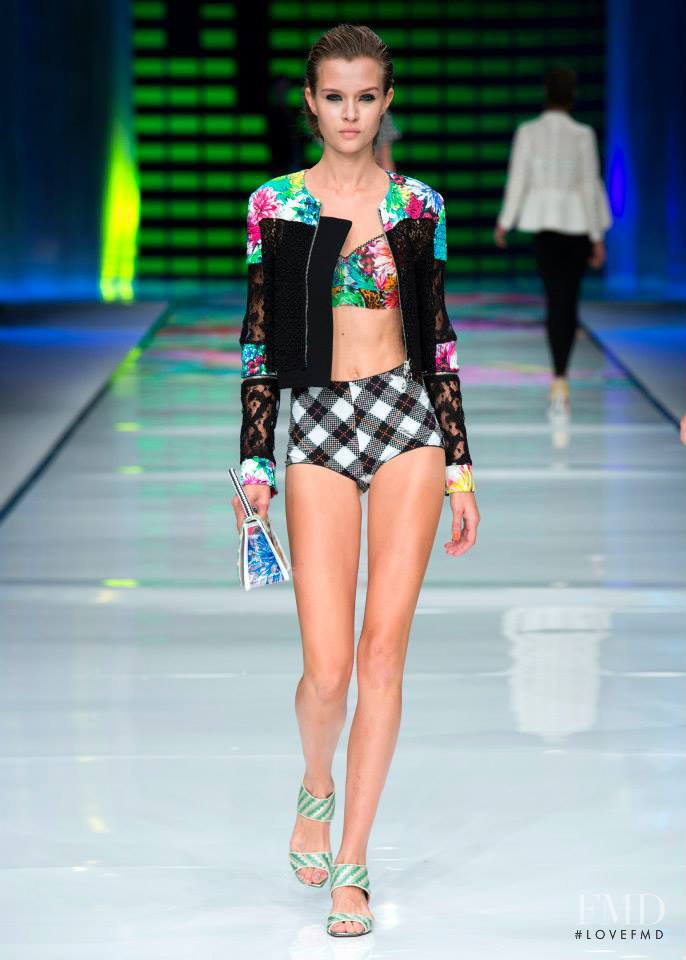 Josephine Skriver featured in  the Just Cavalli fashion show for Spring/Summer 2014