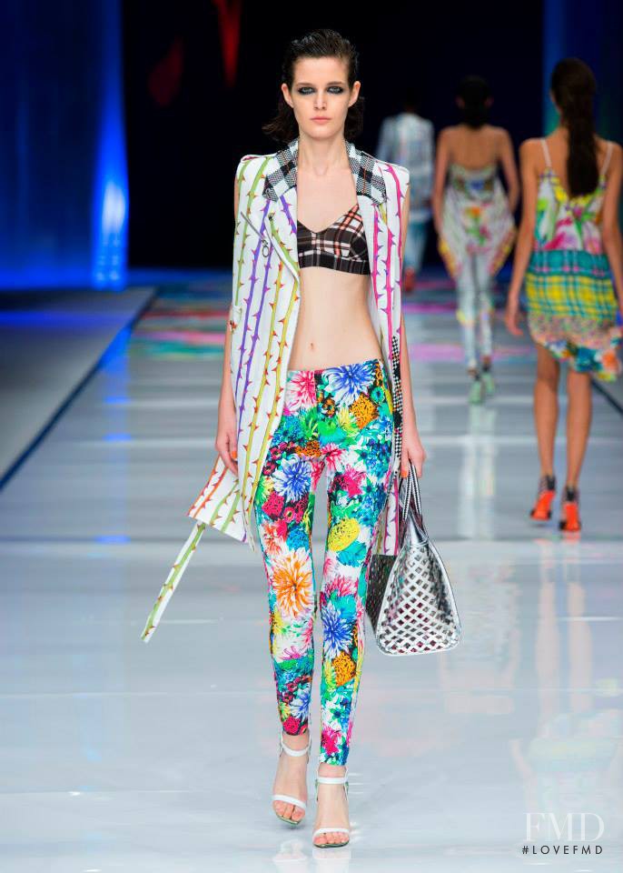 Zlata Mangafic featured in  the Just Cavalli fashion show for Spring/Summer 2014