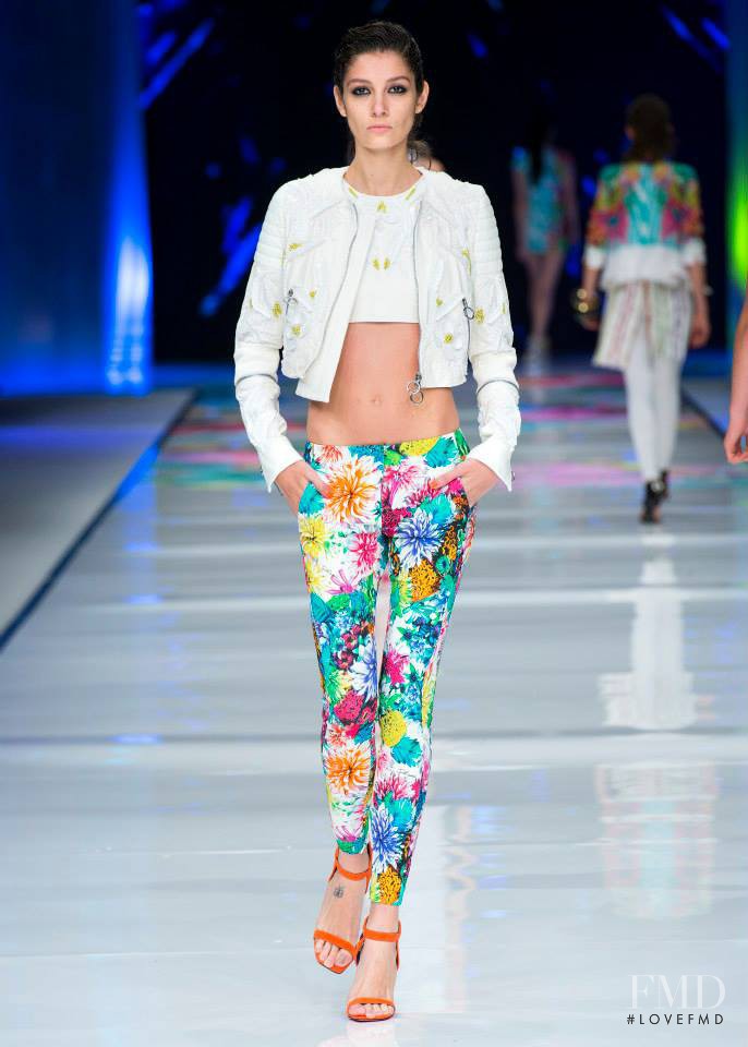 Muriel Beal featured in  the Just Cavalli fashion show for Spring/Summer 2014