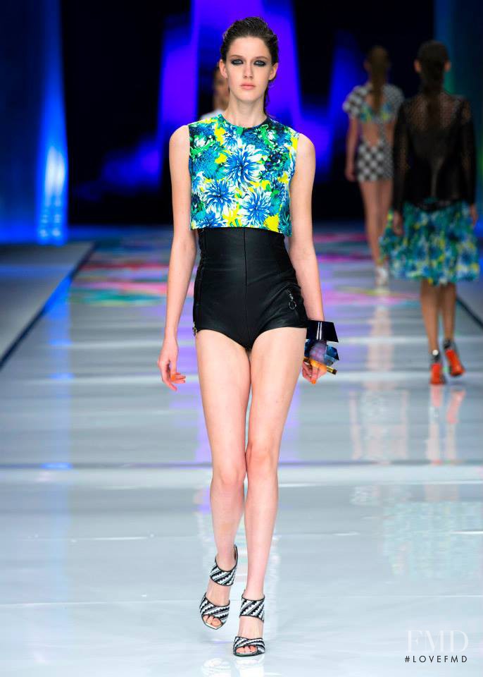 Josephine van Delden featured in  the Just Cavalli fashion show for Spring/Summer 2014
