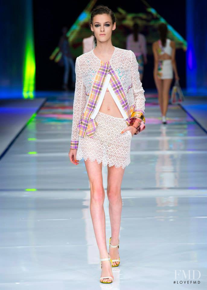 Kremi Otashliyska featured in  the Just Cavalli fashion show for Spring/Summer 2014