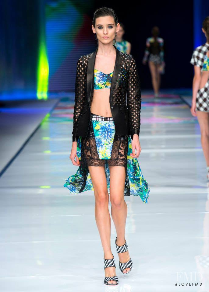 Carolina Thaler featured in  the Just Cavalli fashion show for Spring/Summer 2014