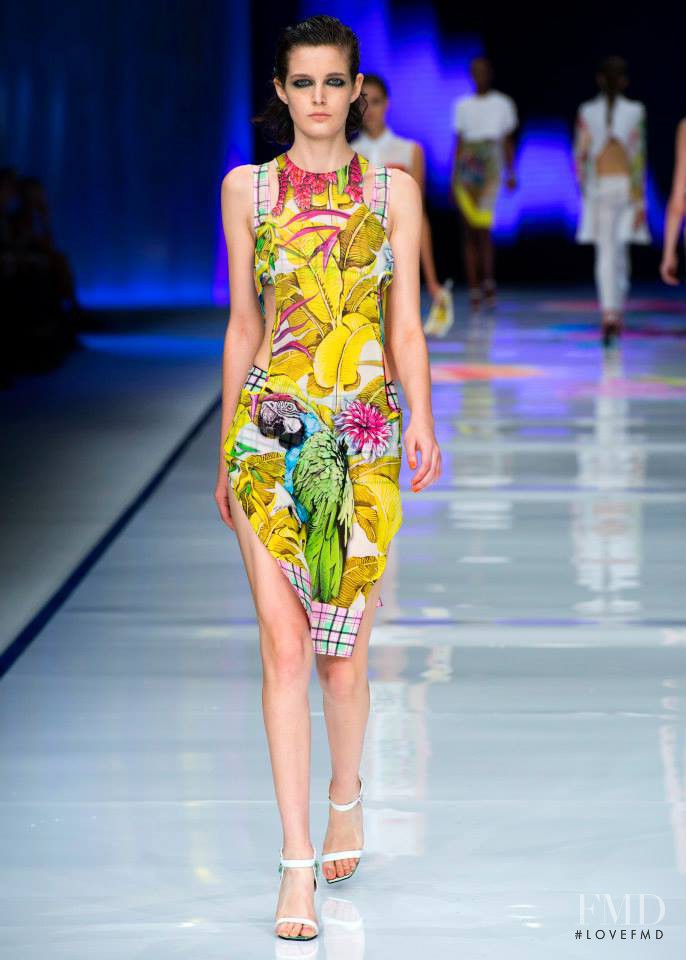 Zlata Mangafic featured in  the Just Cavalli fashion show for Spring/Summer 2014