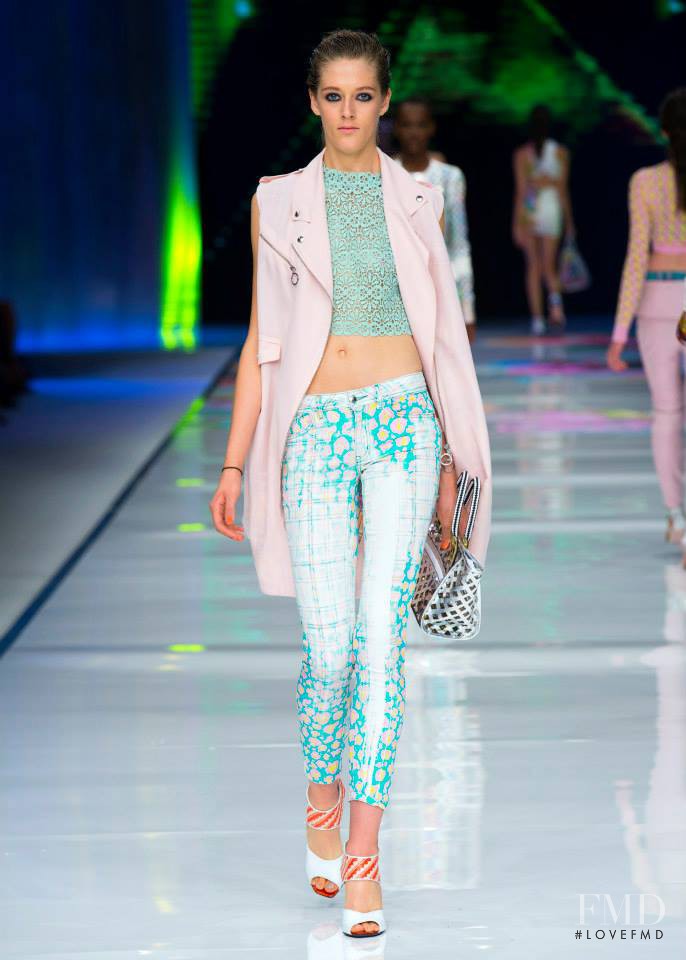 Logan Patterson featured in  the Just Cavalli fashion show for Spring/Summer 2014