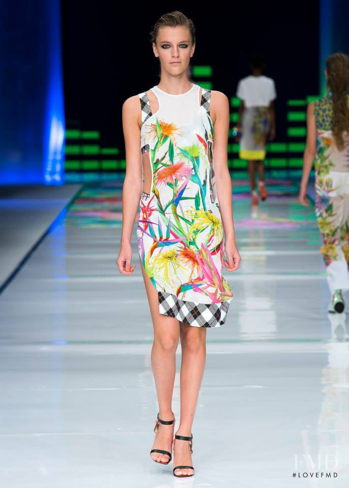Laura Kampman featured in  the Just Cavalli fashion show for Spring/Summer 2014
