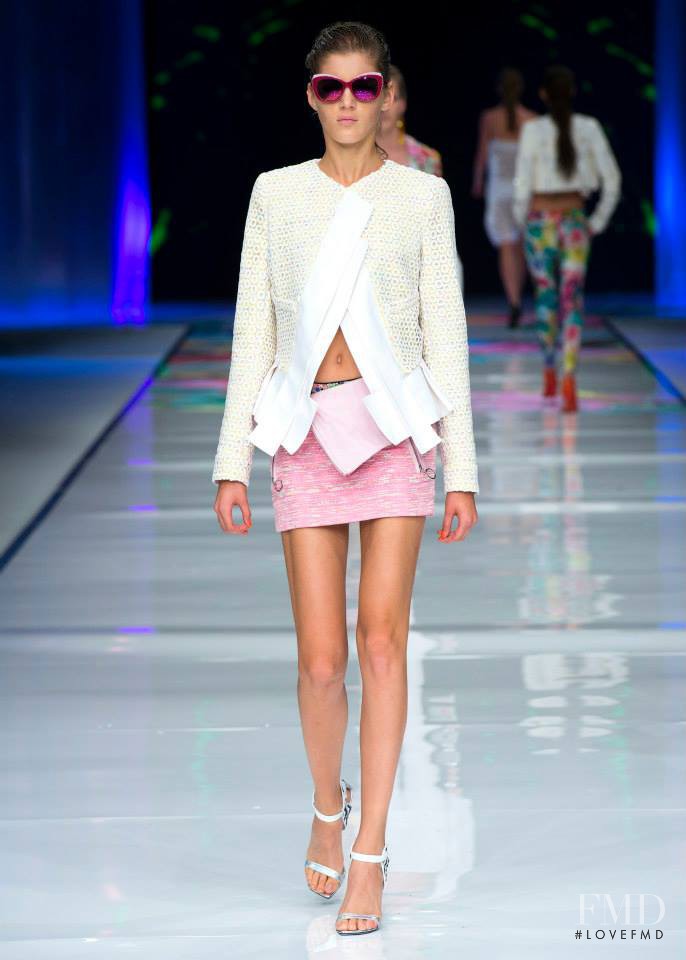 Valery Kaufman featured in  the Just Cavalli fashion show for Spring/Summer 2014