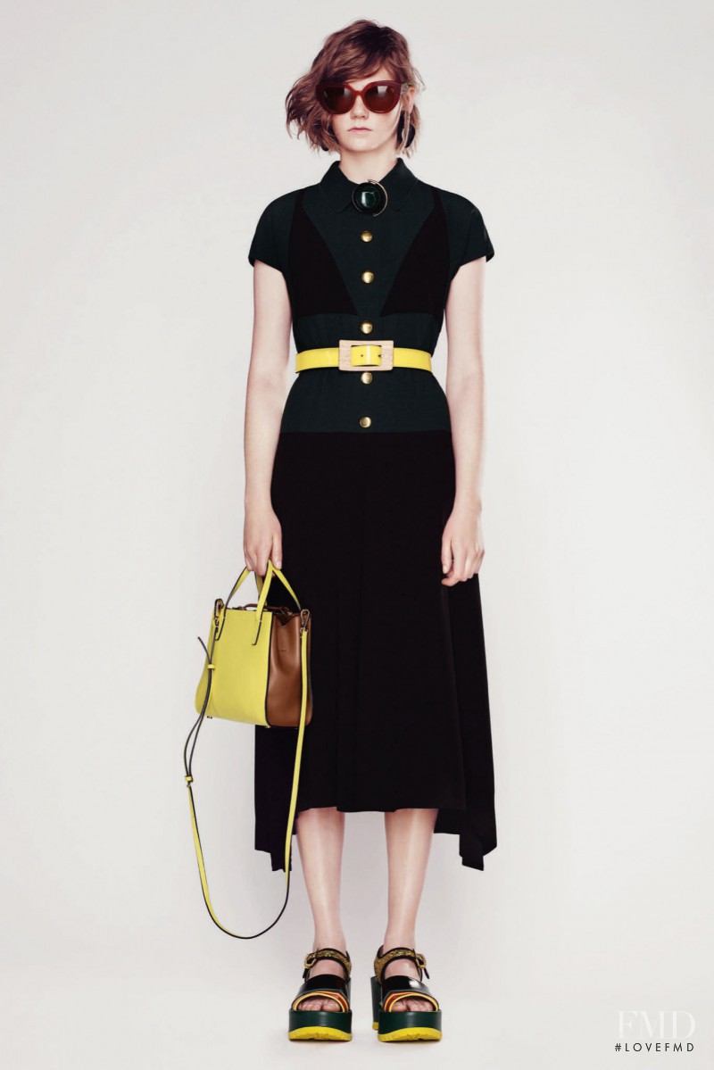 Marland Backus featured in  the Marni fashion show for Resort 2016