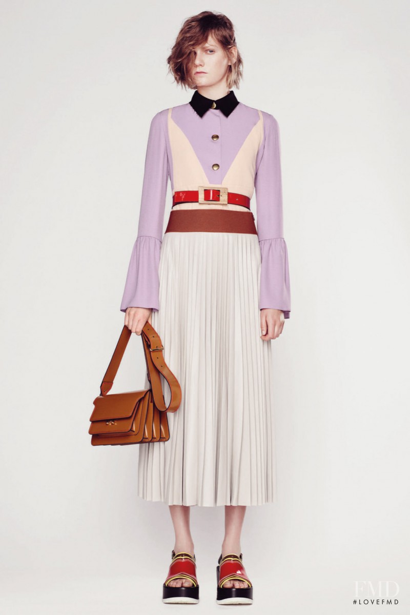 Marland Backus featured in  the Marni fashion show for Resort 2016