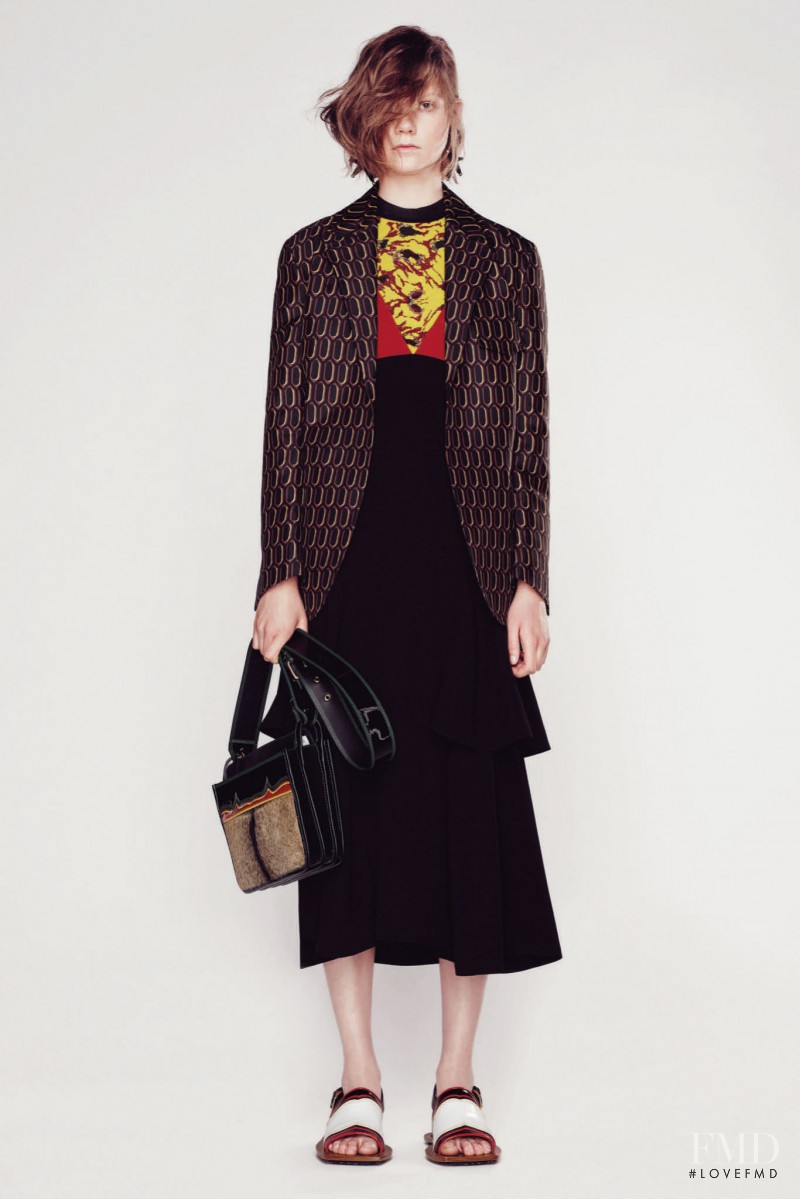 Marland Backus featured in  the Marni fashion show for Resort 2016