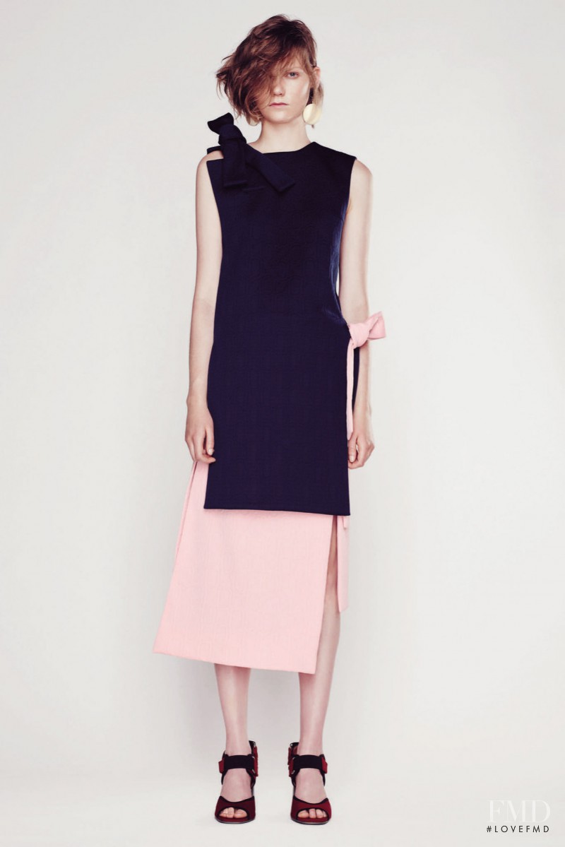 Marland Backus featured in  the Marni fashion show for Resort 2016