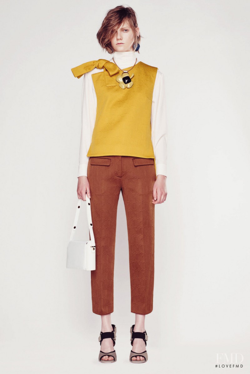 Marland Backus featured in  the Marni fashion show for Resort 2016