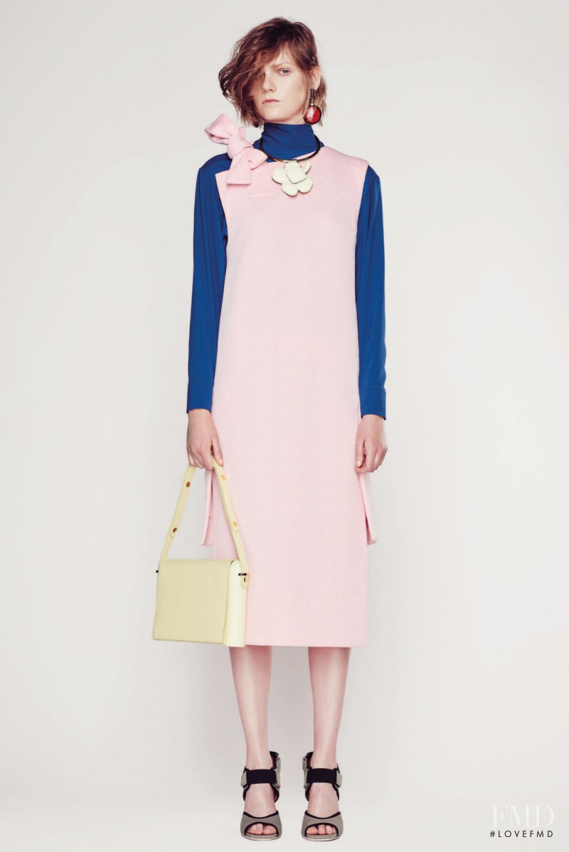 Marland Backus featured in  the Marni fashion show for Resort 2016