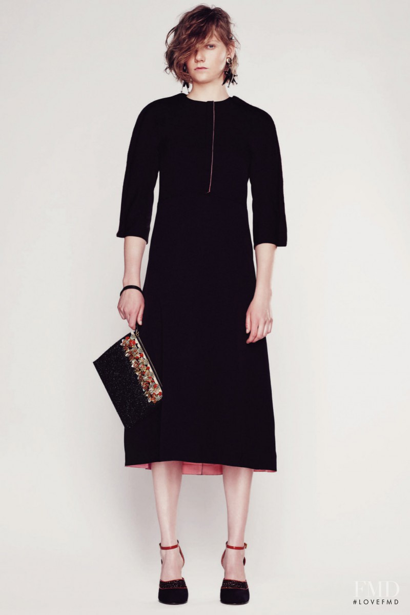 Marland Backus featured in  the Marni fashion show for Resort 2016