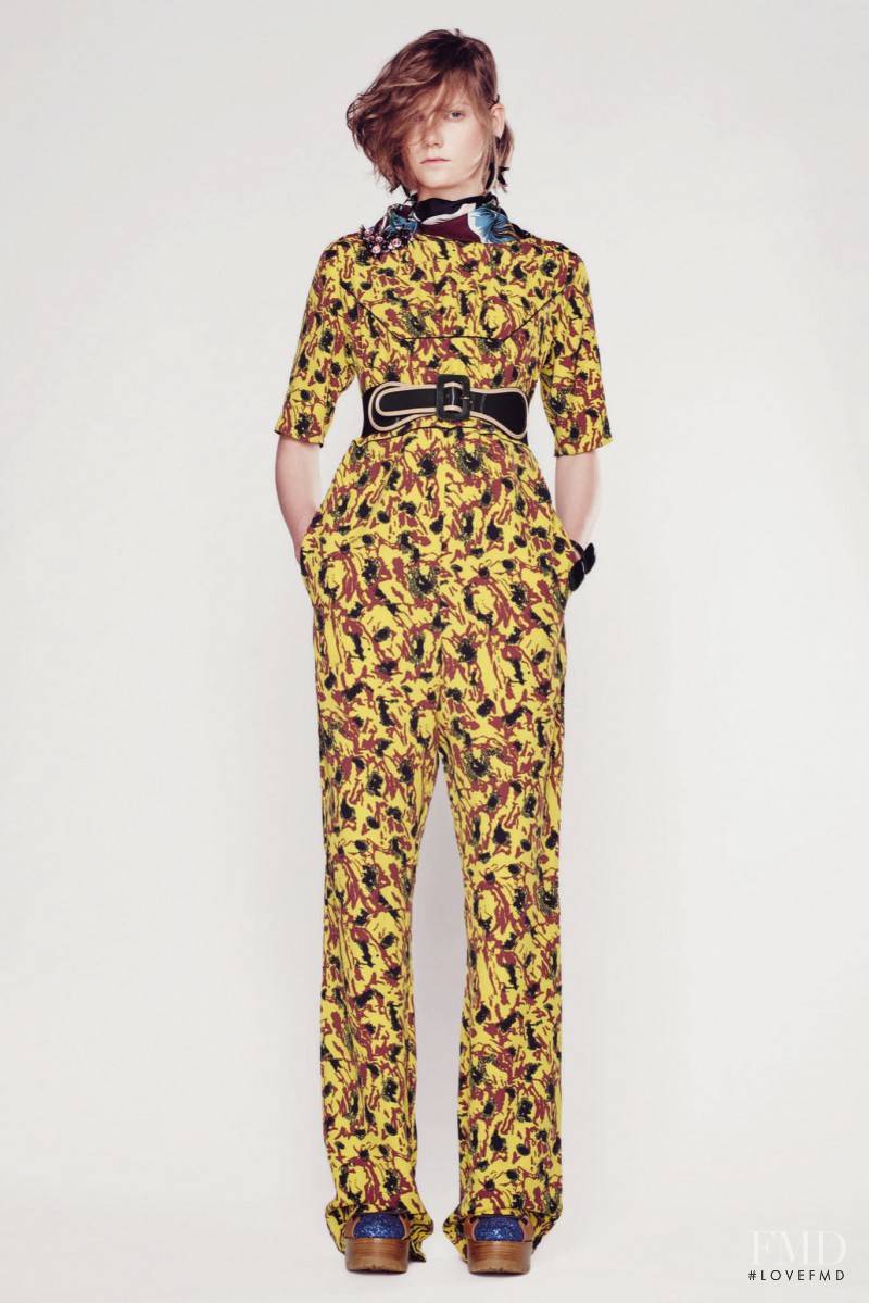 Marland Backus featured in  the Marni fashion show for Resort 2016