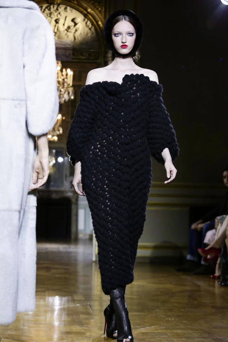 Liza Ostanina featured in  the Ulyana Sergeenko fashion show for Autumn/Winter 2015