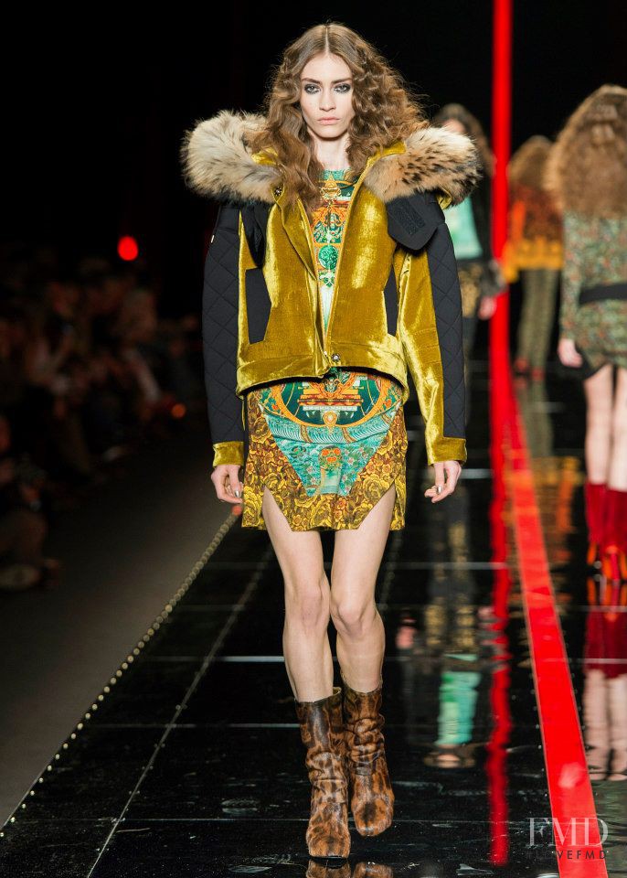 Marine Deleeuw featured in  the Just Cavalli fashion show for Autumn/Winter 2013