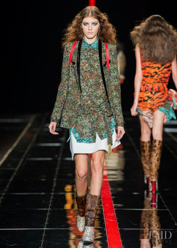 Valery Kaufman featured in  the Just Cavalli fashion show for Autumn/Winter 2013