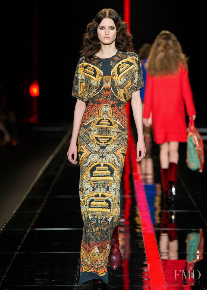 Katlin Aas featured in  the Just Cavalli fashion show for Autumn/Winter 2013