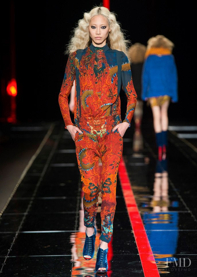 Soo Joo Park featured in  the Just Cavalli fashion show for Autumn/Winter 2013