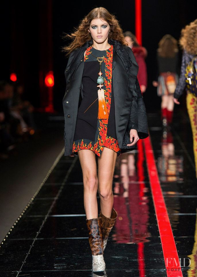 Valery Kaufman featured in  the Just Cavalli fashion show for Autumn/Winter 2013