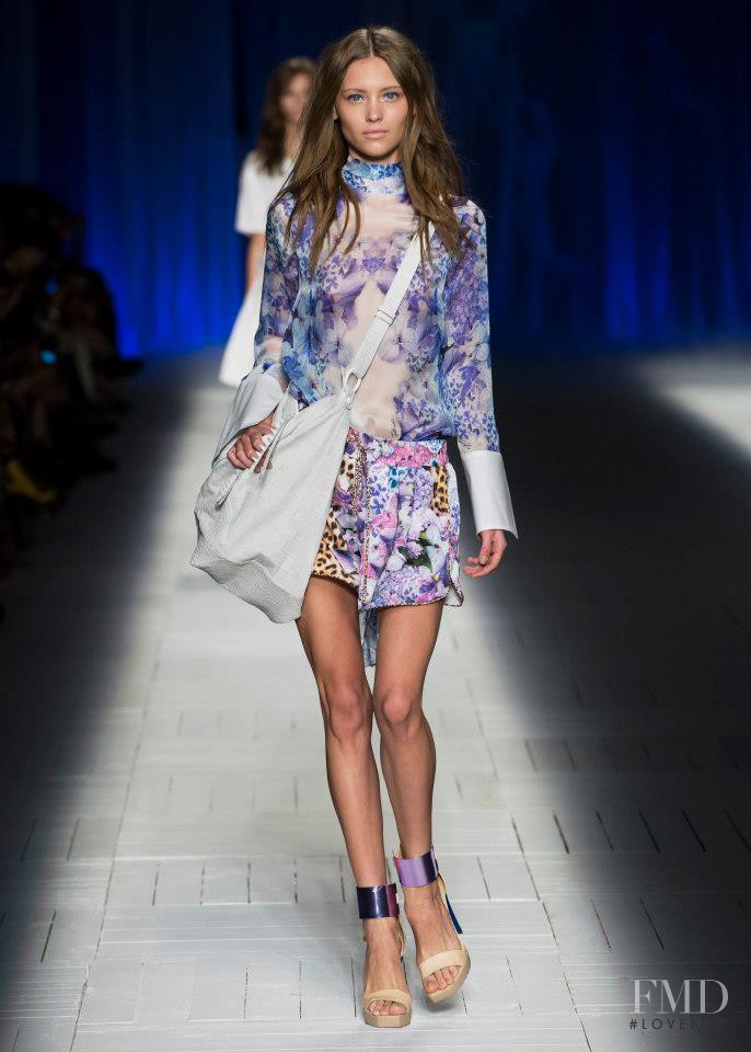 Mila Krasnoiarova featured in  the Just Cavalli fashion show for Spring/Summer 2013