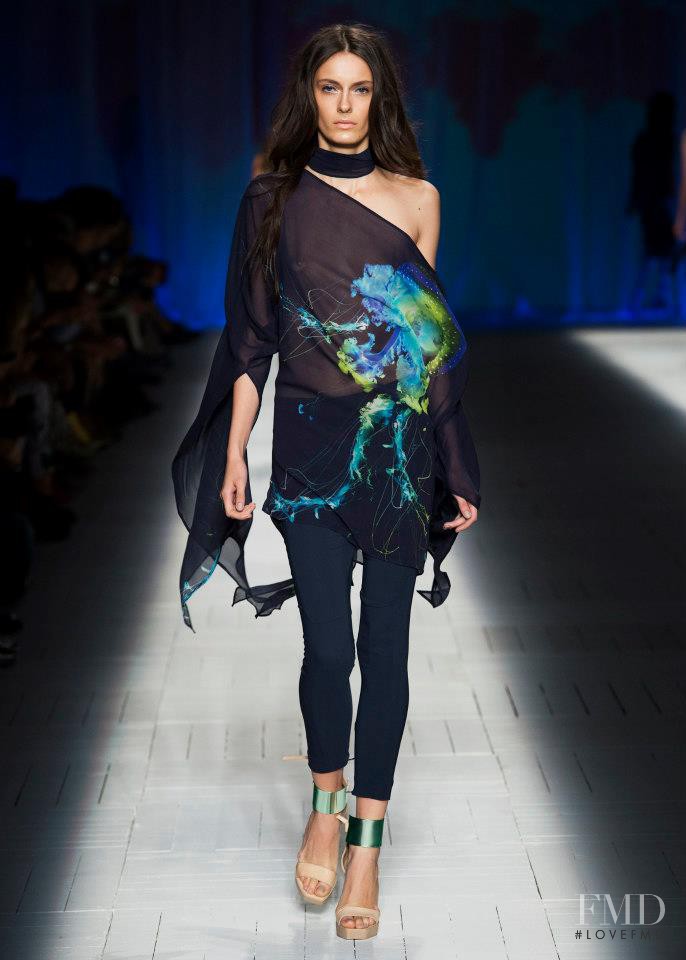 Erjona Ala featured in  the Just Cavalli fashion show for Spring/Summer 2013
