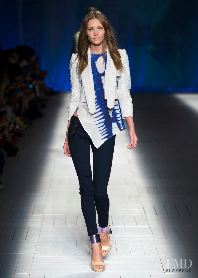 Mila Krasnoiarova featured in  the Just Cavalli fashion show for Spring/Summer 2013