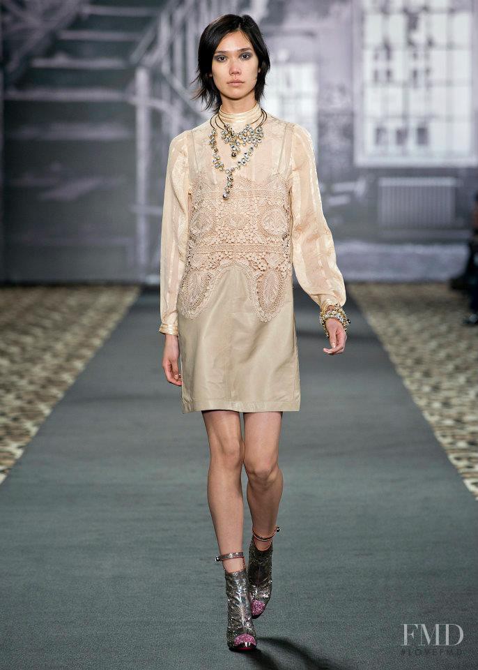 Tao Okamoto featured in  the Just Cavalli fashion show for Autumn/Winter 2012