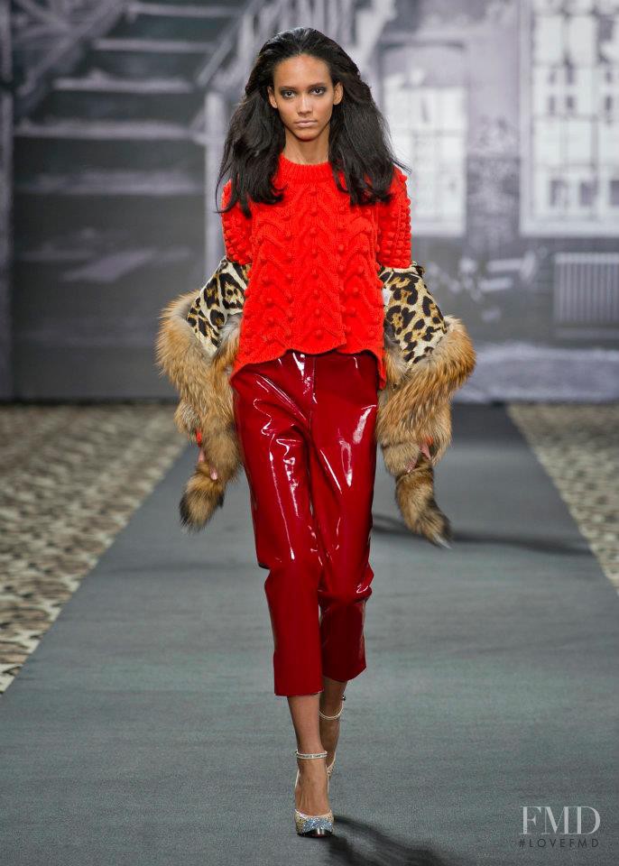 Cora Emmanuel featured in  the Just Cavalli fashion show for Autumn/Winter 2012