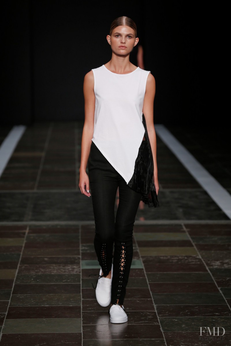 Louise Mikkelsen featured in  the Maikel Tawadros fashion show for Spring/Summer 2015