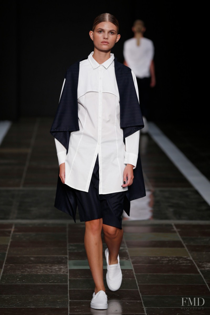 Louise Mikkelsen featured in  the Maikel Tawadros fashion show for Spring/Summer 2015