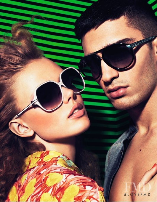 Frida Gustavsson featured in  the Just Cavalli advertisement for Spring/Summer 2011