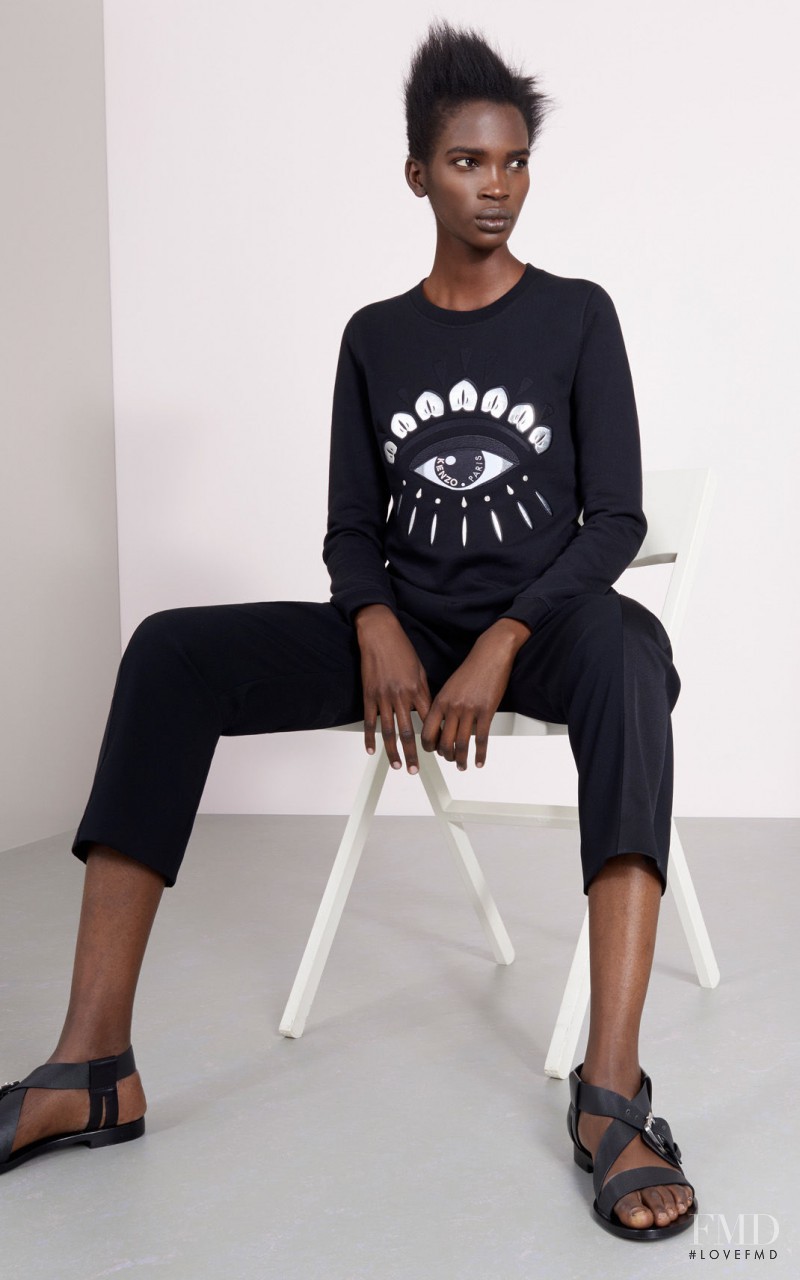 Aamito Stacie Lagum featured in  the Kenzo Merry K Exclusive Xmas  catalogue for Winter 2015