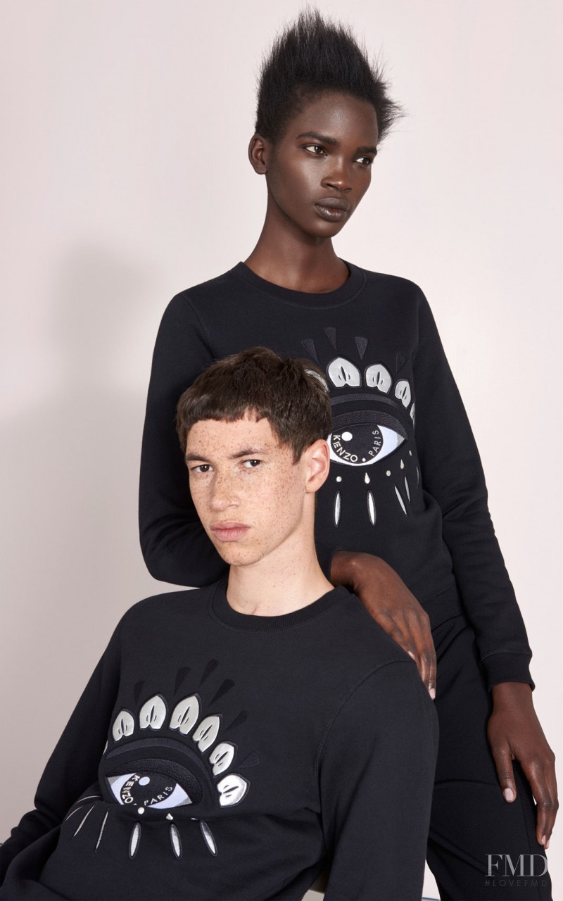 Aamito Stacie Lagum featured in  the Kenzo Merry K Exclusive Xmas  catalogue for Winter 2015