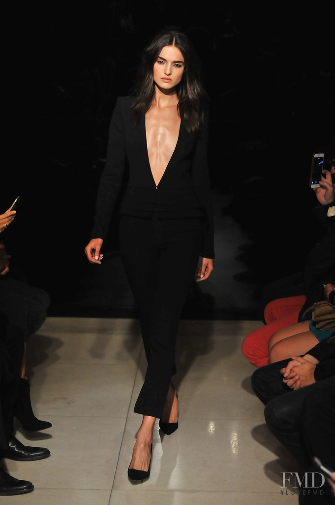 Blanca Padilla featured in  the Brandon Maxwell fashion show for Spring/Summer 2016