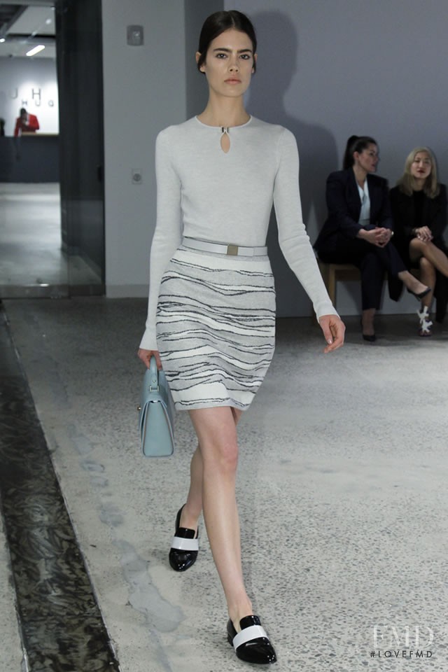 Taja Feistner featured in  the Hugo Boss fashion show for Resort 2016