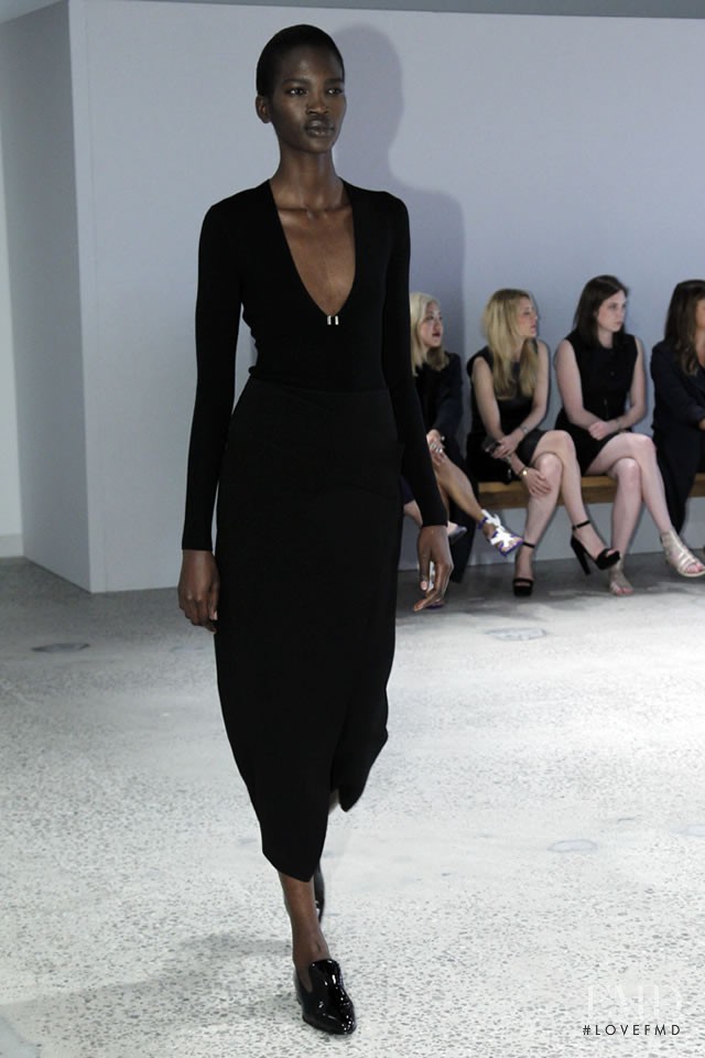 Aamito Stacie Lagum featured in  the Hugo Boss fashion show for Resort 2016