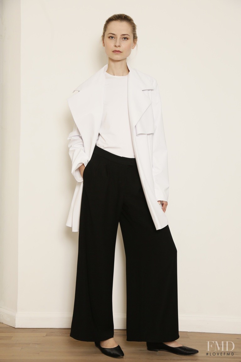 Anichka Zhylyak featured in  the Yeohlee fashion show for Resort 2016