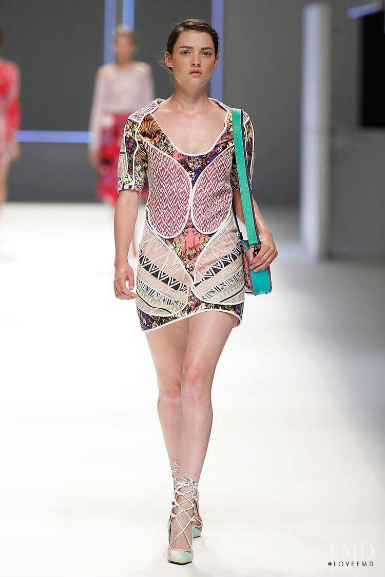 Kristen Murphy featured in  the Custo Barcelona fashion show for Spring/Summer 2016