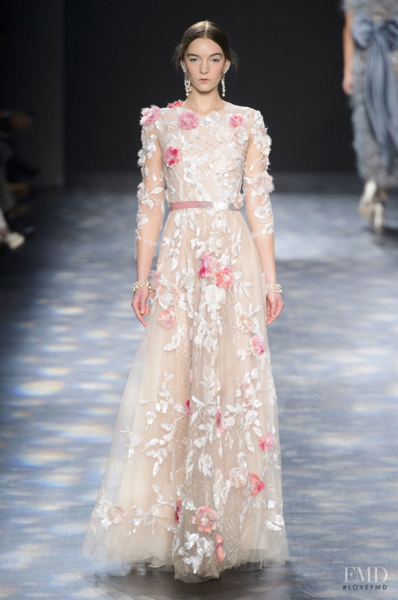 Irina Liss featured in  the Marchesa fashion show for Autumn/Winter 2016