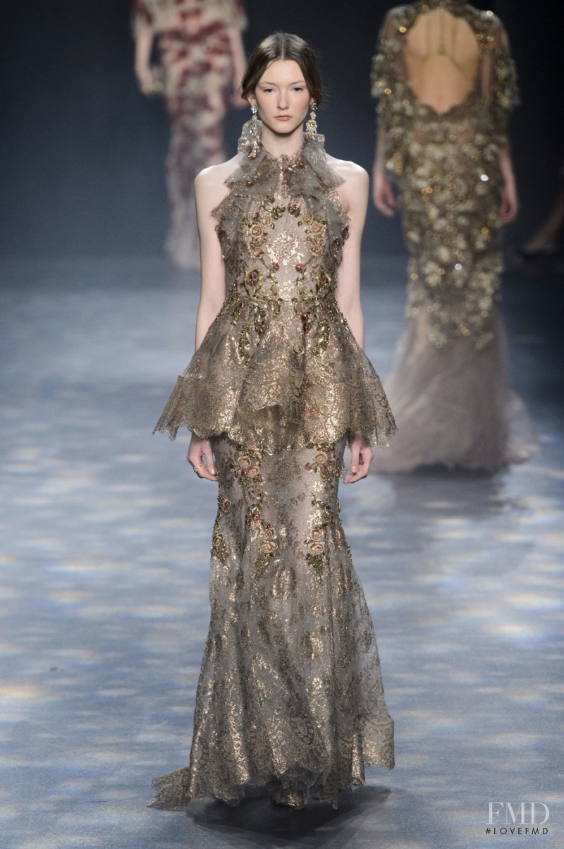 Allyson Chalmers featured in  the Marchesa fashion show for Autumn/Winter 2016