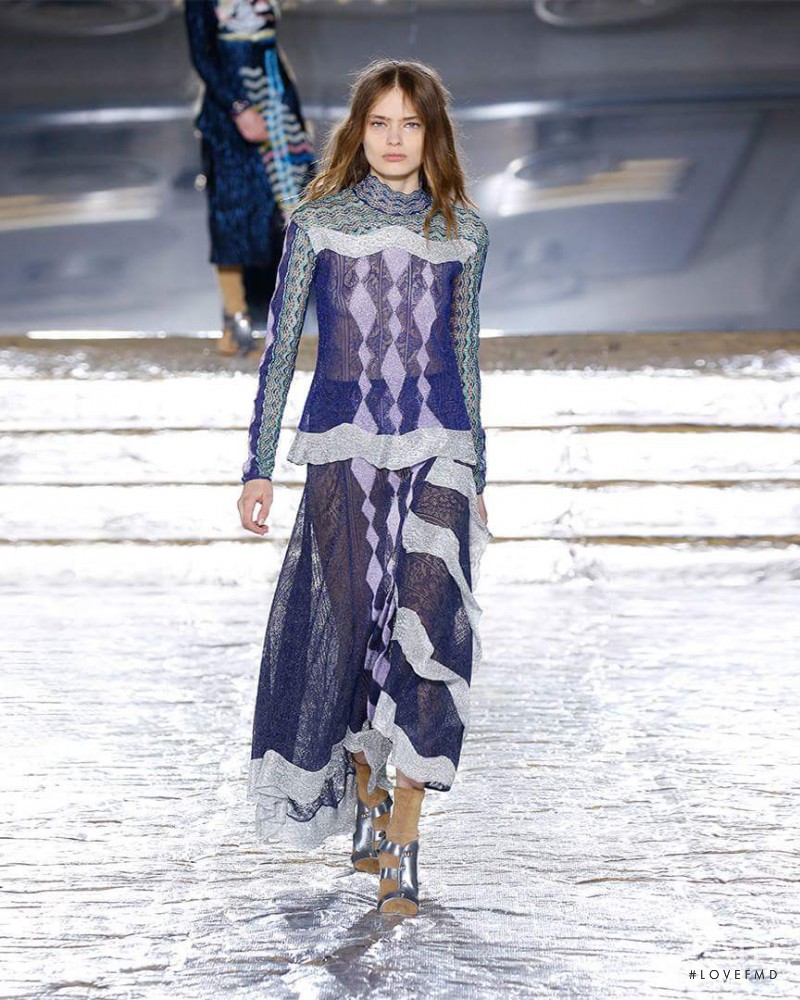 Anna Mila Guyenz featured in  the Peter Pilotto fashion show for Autumn/Winter 2016