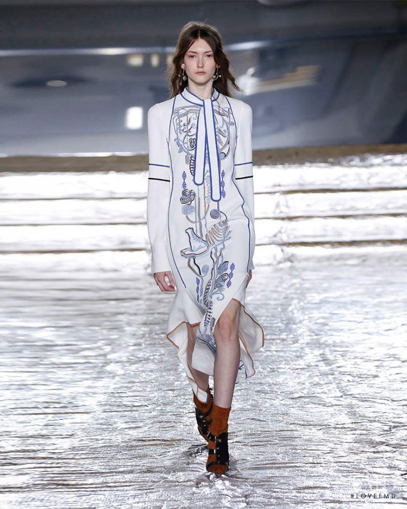 Allyson Chalmers featured in  the Peter Pilotto fashion show for Autumn/Winter 2016