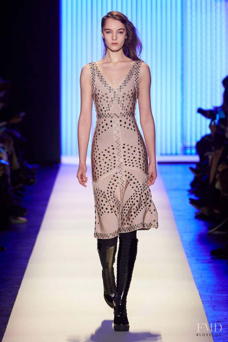 Irina Liss featured in  the Herve Leger fashion show for Autumn/Winter 2016