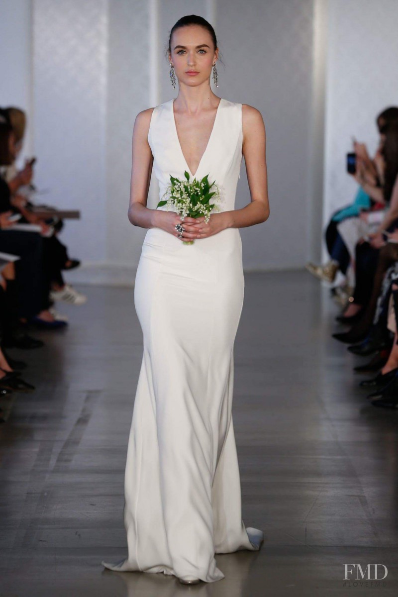 Stasha Yatchuk featured in  the Oscar de la Renta Bridal fashion show for Autumn/Winter 2016